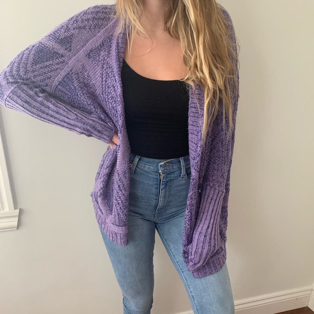 purple vintage cardigan